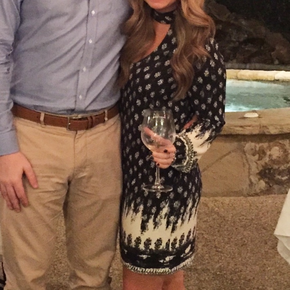 Wayf Long Sleeve Peep Hole Dress
